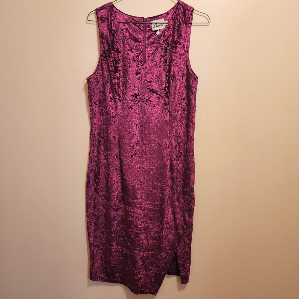 Rumies Maroon Velvet Dress 8